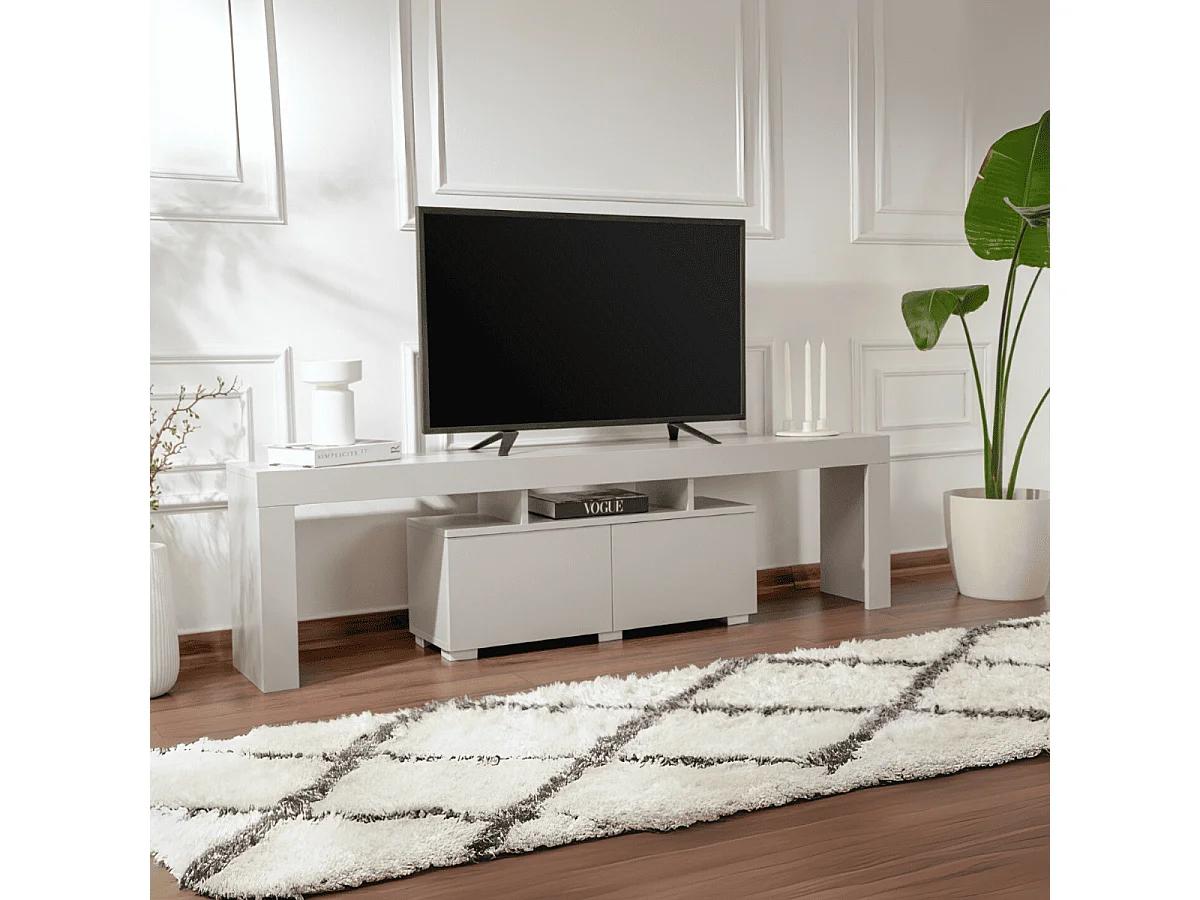 Meuble TV 2 portes rabattables L180 cm - ENCLAVE