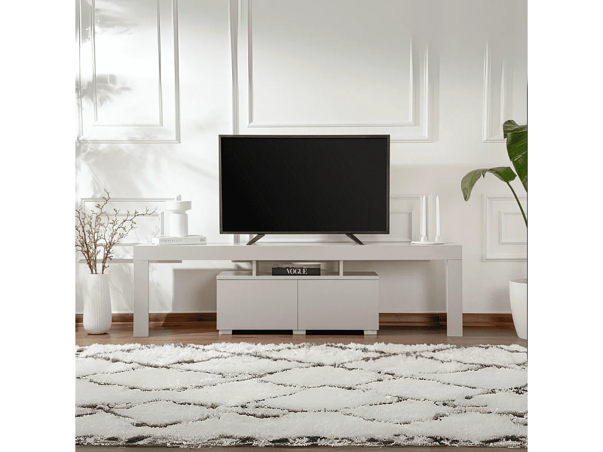 Meuble TV 2 portes rabattables L180 cm - ENCLAVE