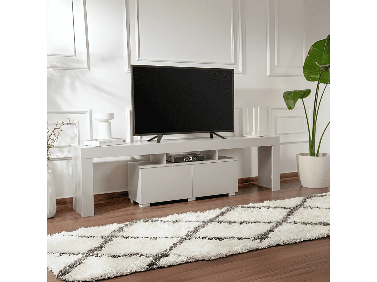 Meuble TV 2 portes rabattables L180 cm - ENCLAVE