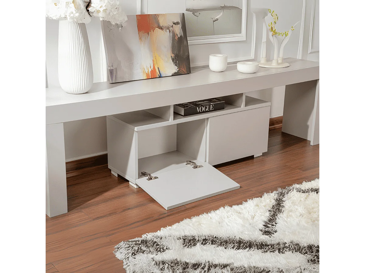 Meuble TV 2 portes rabattables L180 cm - ENCLAVE