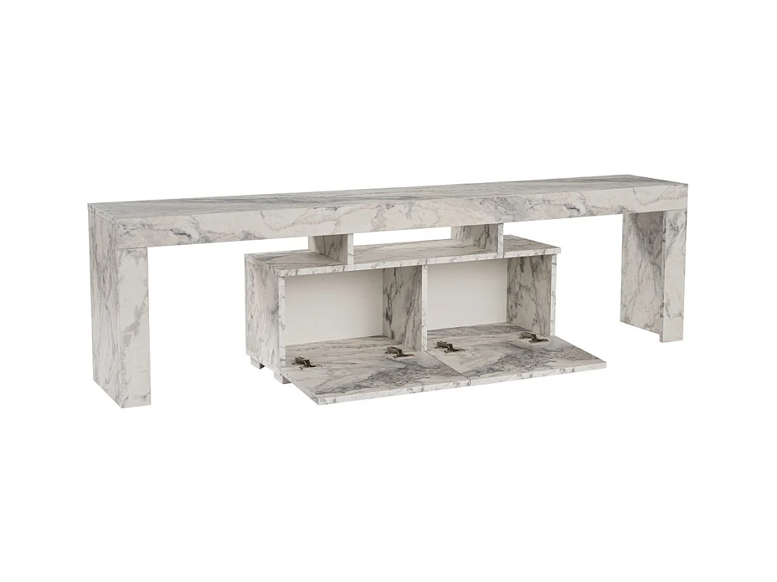 Meuble TV 2 portes rabattables L180 cm - ENCLAVE