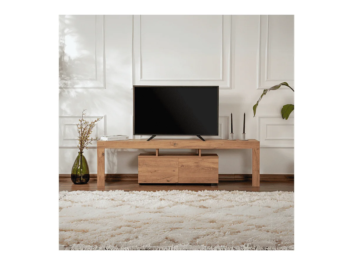 Meuble TV 2 portes rabattables L180 cm - ENCLAVE