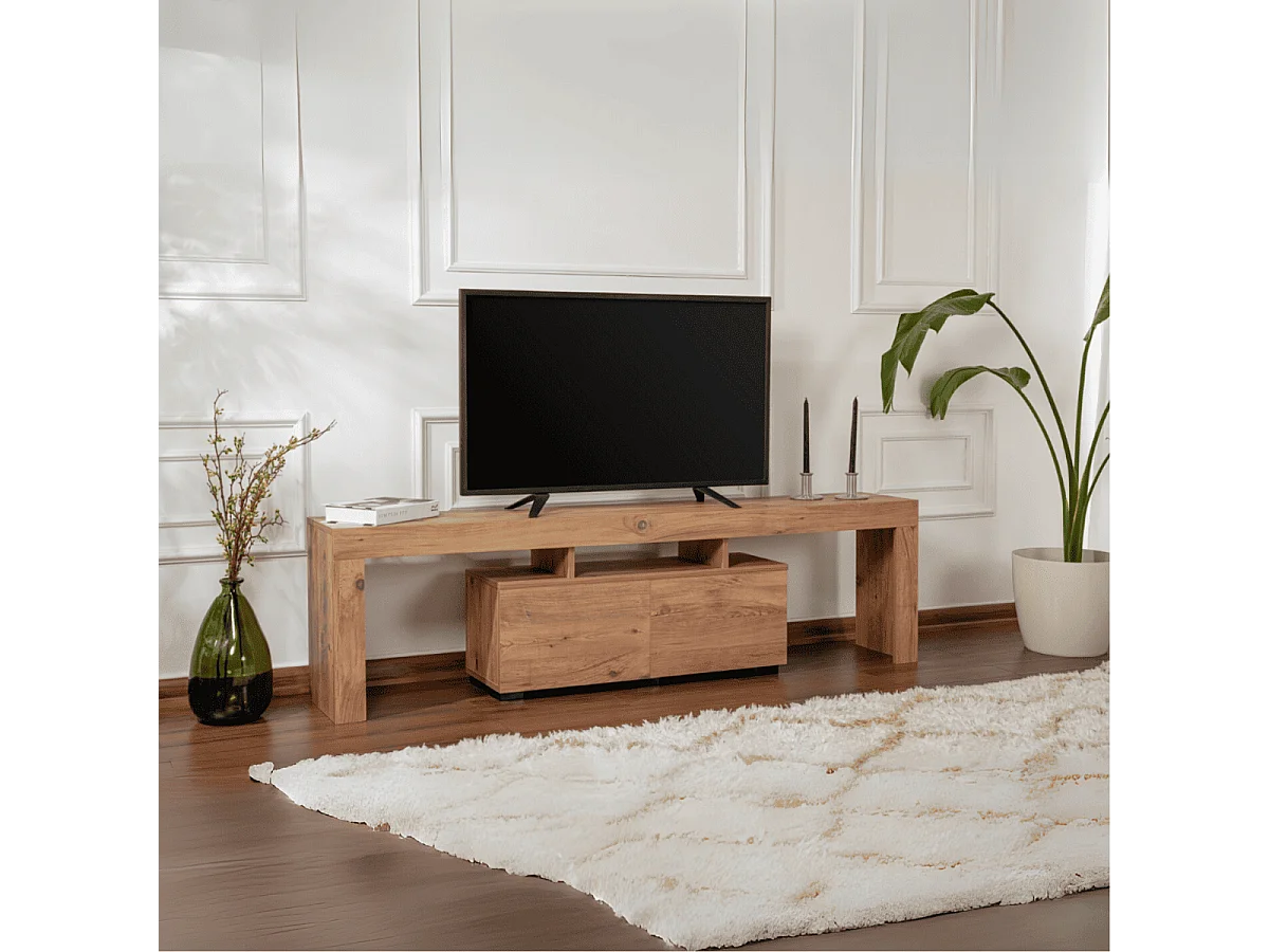 Meuble TV 2 portes rabattables L180 cm - ENCLAVE