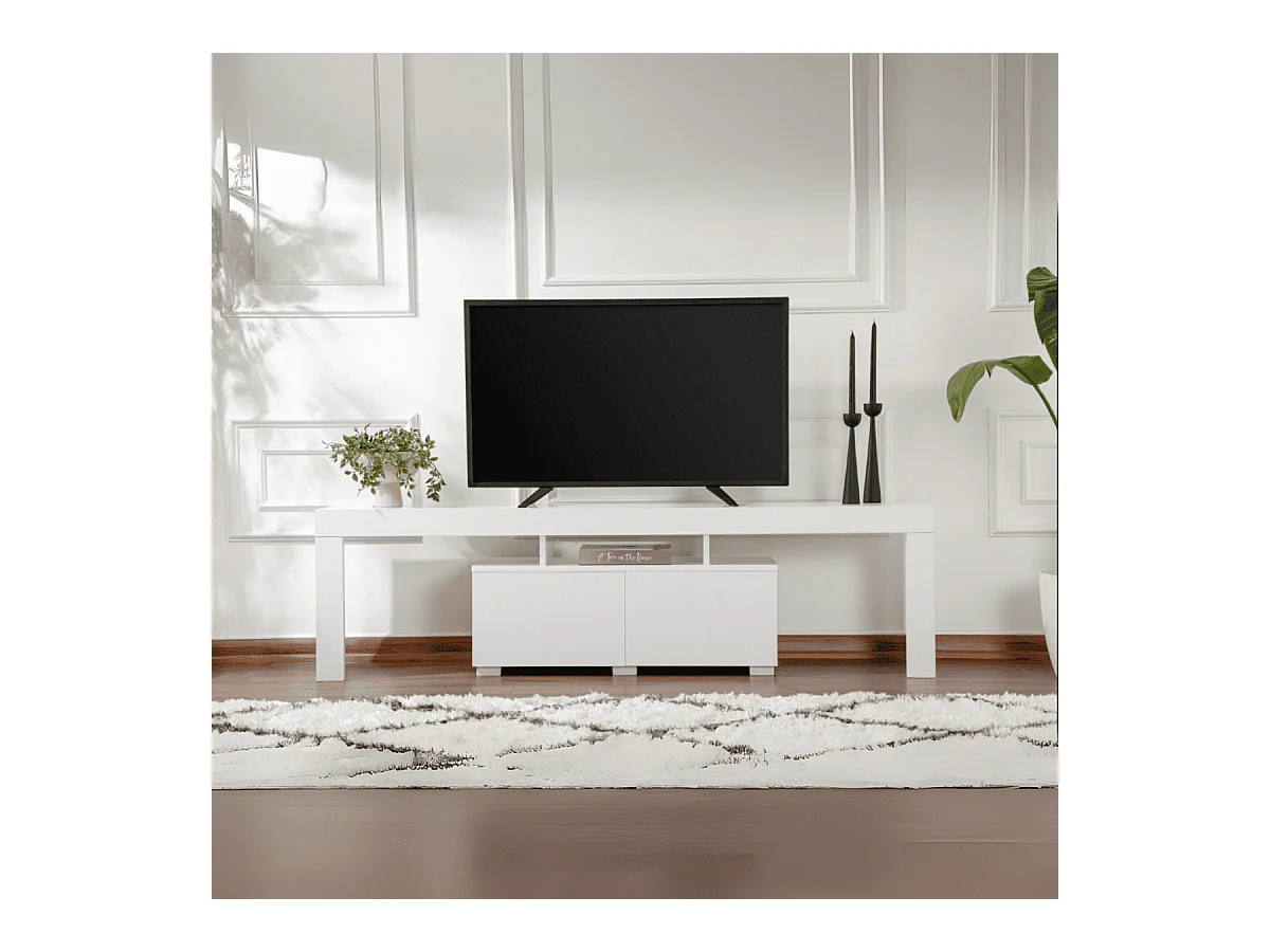 Meuble TV 2 portes rabattables L180 cm - ENCLAVE