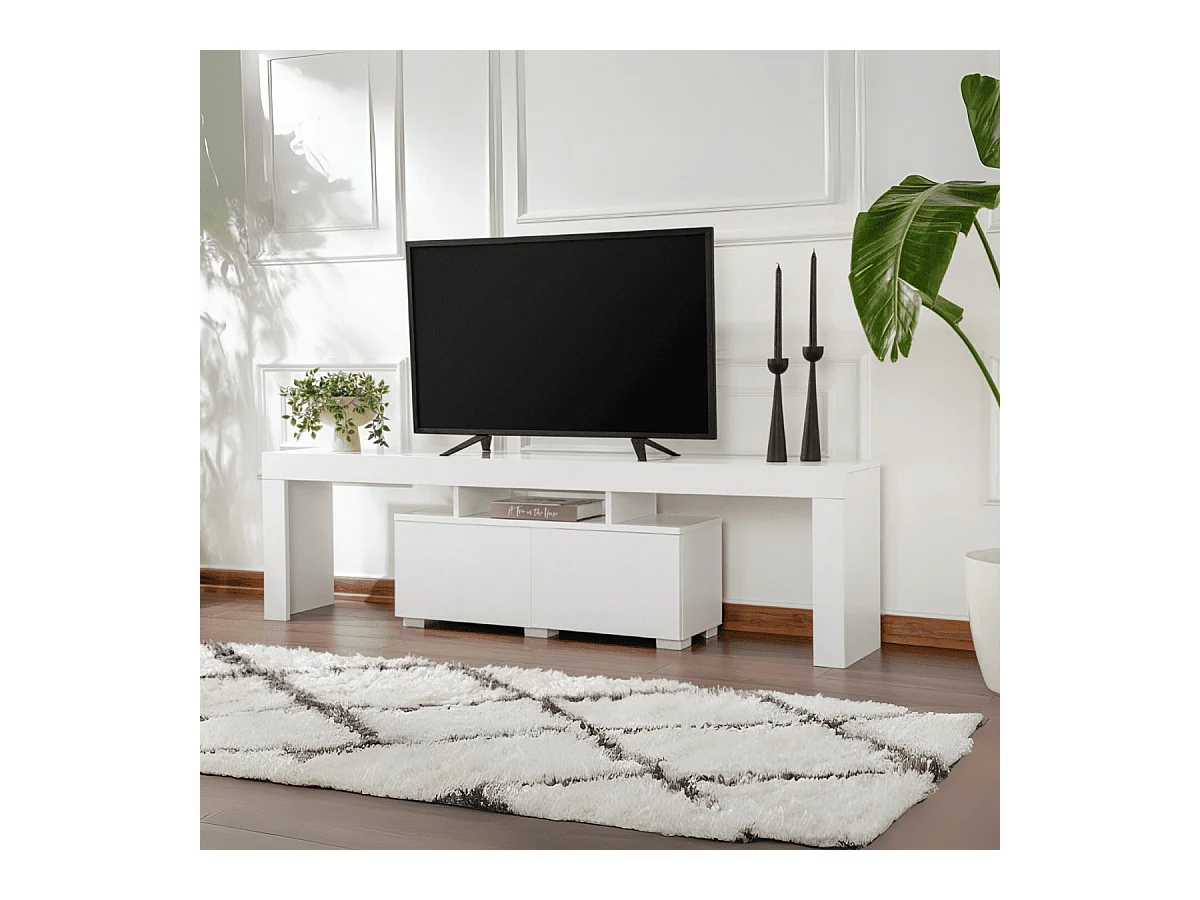 Meuble TV 2 portes rabattables L180 cm - ENCLAVE