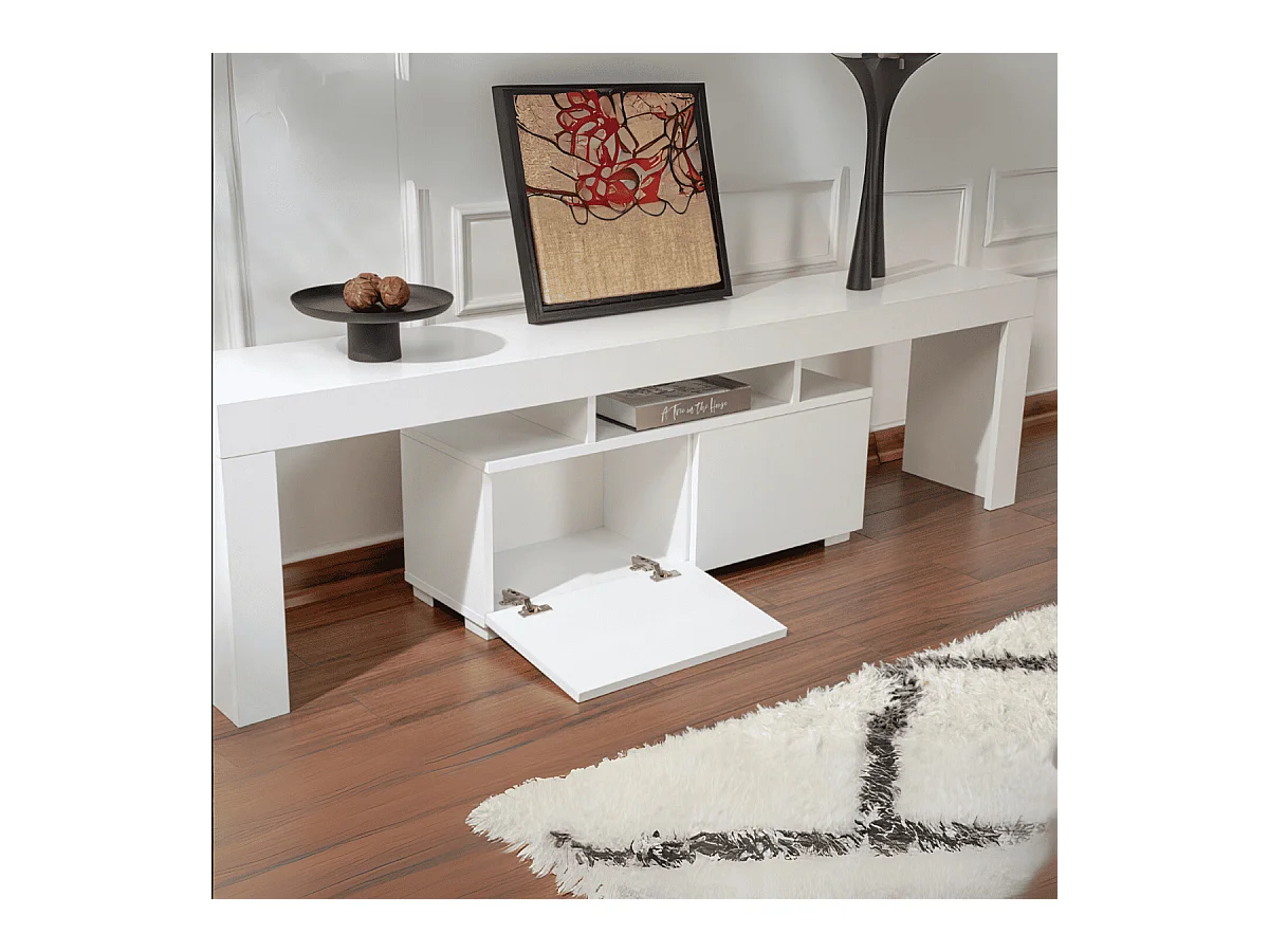 Meuble TV 2 portes rabattables L180 cm - ENCLAVE