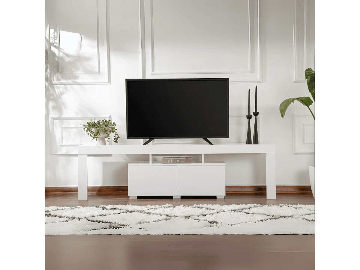 Meuble TV 2 portes rabattables L180 cm - ENCLAVE