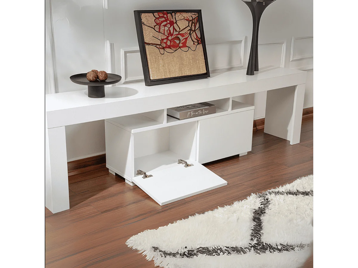 Meuble TV 2 portes rabattables L180 cm - ENCLAVE