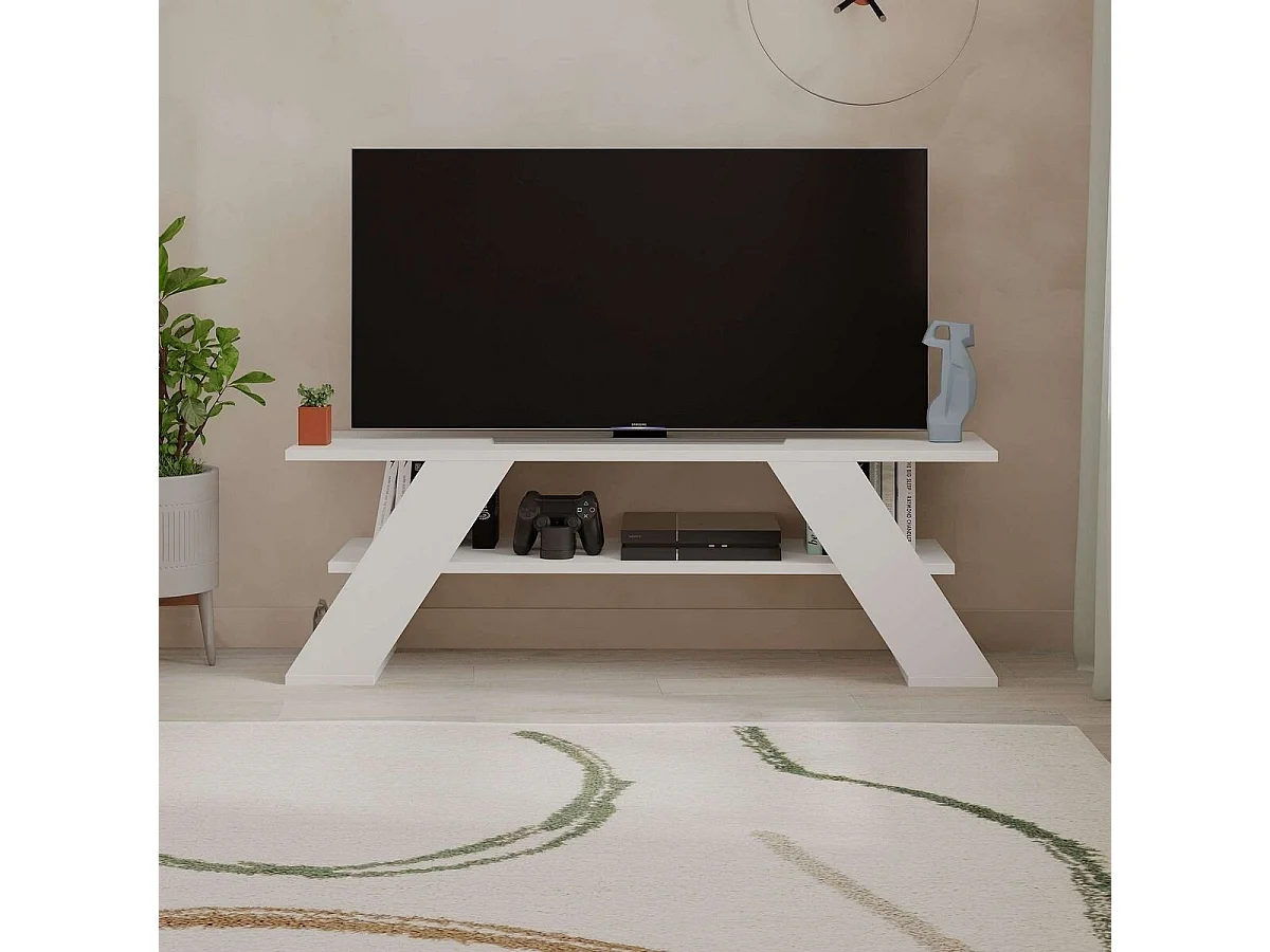 Meuble TV 3 étagères L120 cm - Farfalla