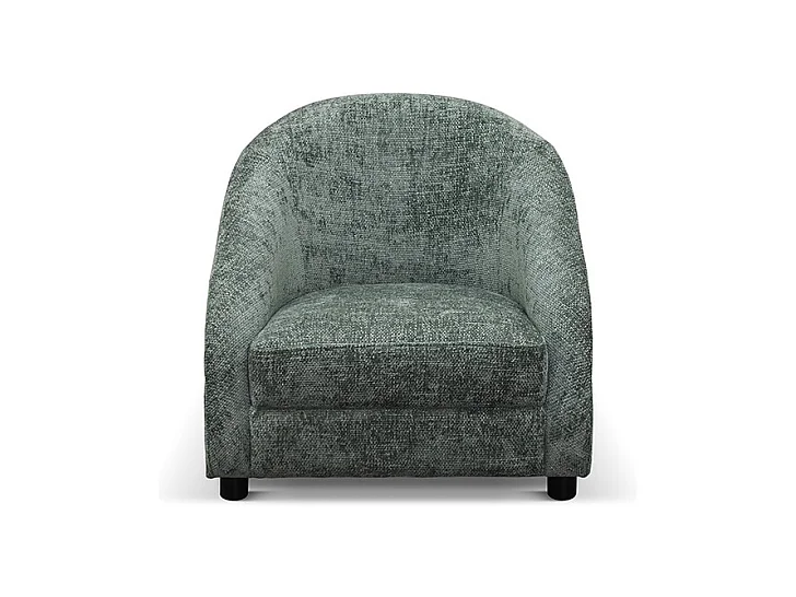 Fauteuil bas en tissu vert - GRENOBLE