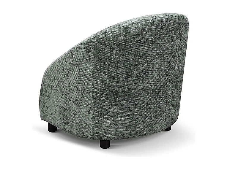 Fauteuil bas en tissu vert - GRENOBLE