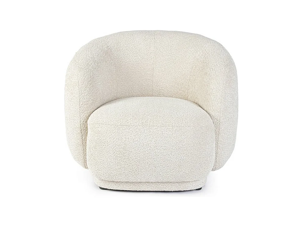 Sessel aus natürlichem Bouclé-Stoff - TECLA