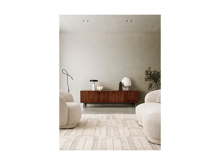 Sessel aus natürlichem Bouclé-Stoff - TECLA