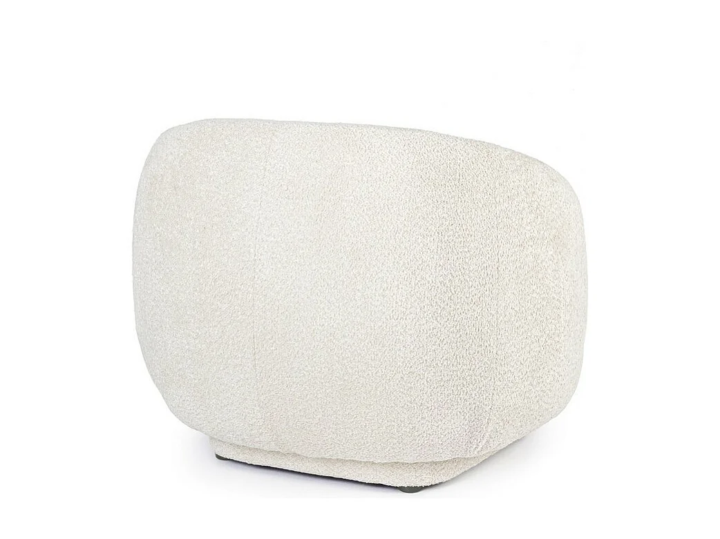 Fauteuil en tissu effet bouclé naturel - TECLA