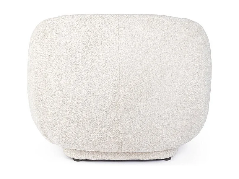 Fauteuil en tissu effet bouclé naturel - TECLA