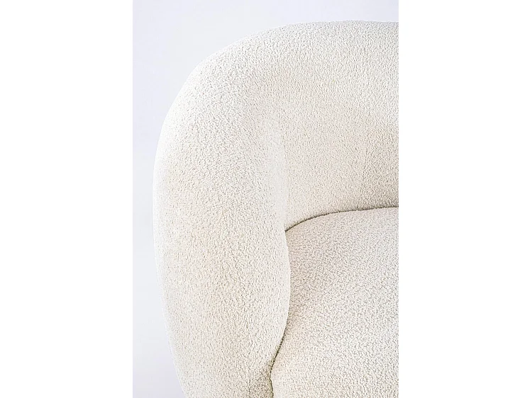 Fauteuil en tissu effet bouclé naturel - TECLA