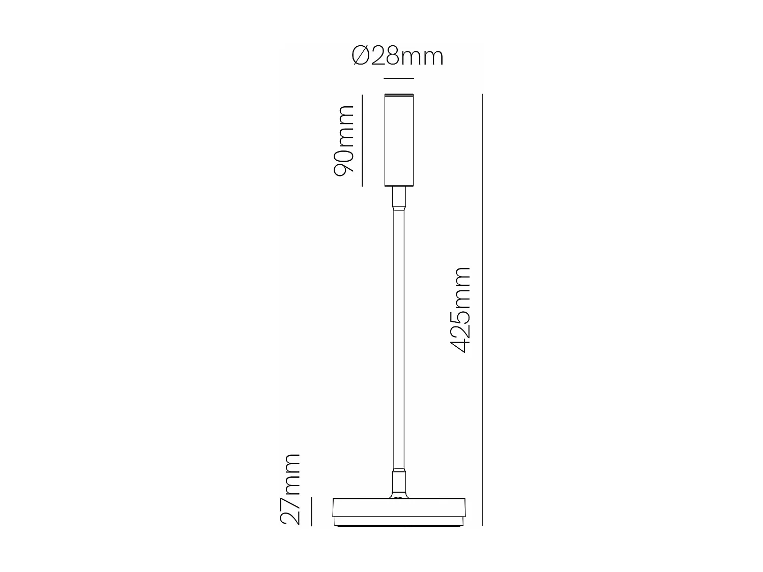 Lampe LED Stem Beneito Faure 5W, lumière chaude, tête orientable, sans fil, idéale bureau, lecture ou chevet blanc