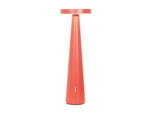Lampe de table LED Zafferano Angelina rouge, rechargeable sans fil, tête réglable, tactile, pour déco moderne originale