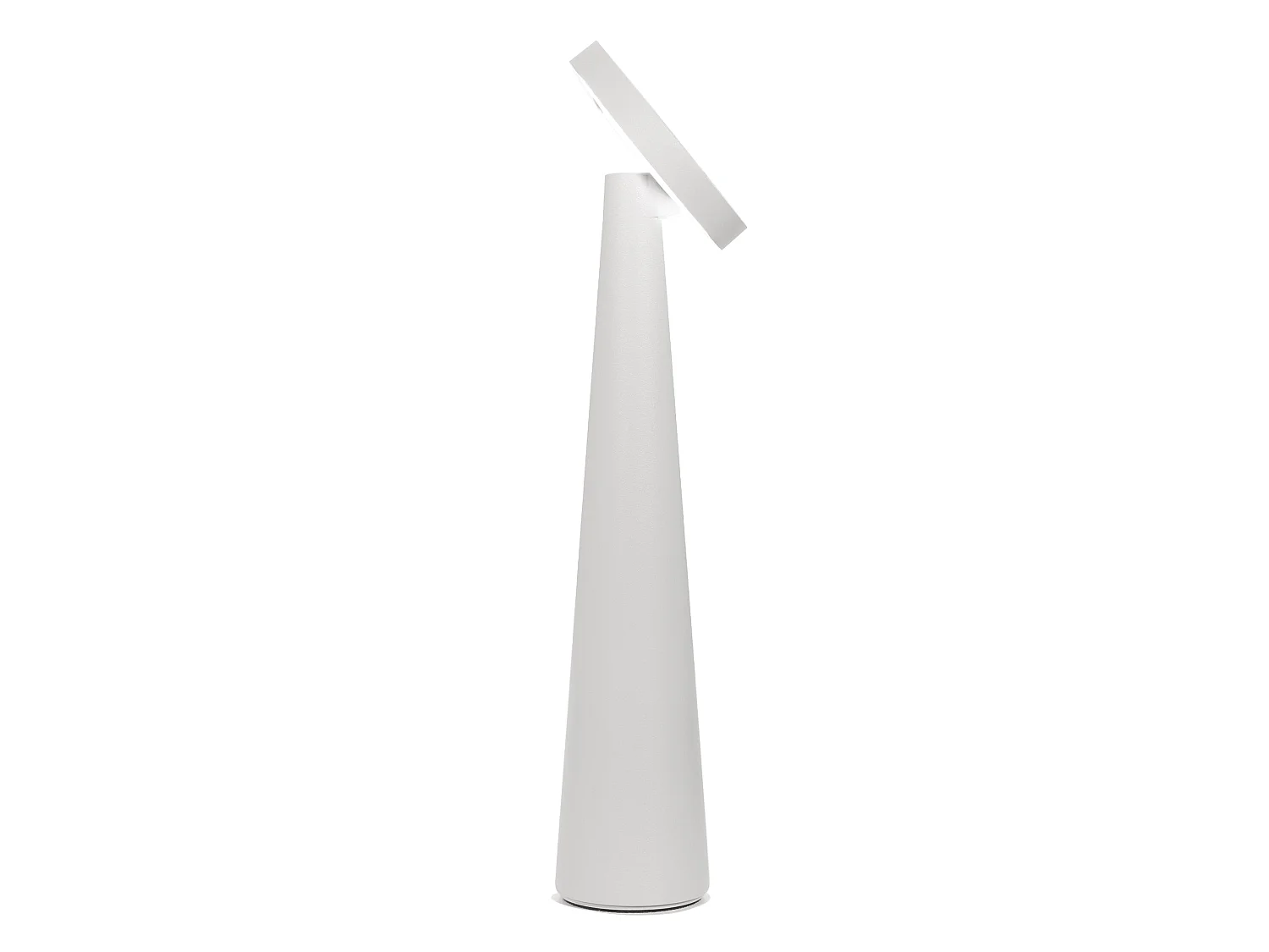 Zafferano Lampada da Tavolo Ricaricabile Angelina - Senza Fili, Testa Orientabile, Controllo Touch, Design Moderno per Interni - Colore Grigio chiaro
