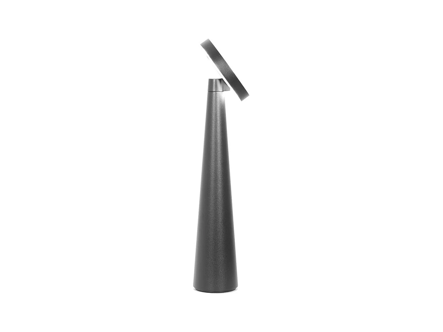 Zafferano Angelina wiederaufladbare Tischlampe - kabellos, schwenkbarer Kopf, Touch-Steuerung, modernes Innendesign - Schwarz