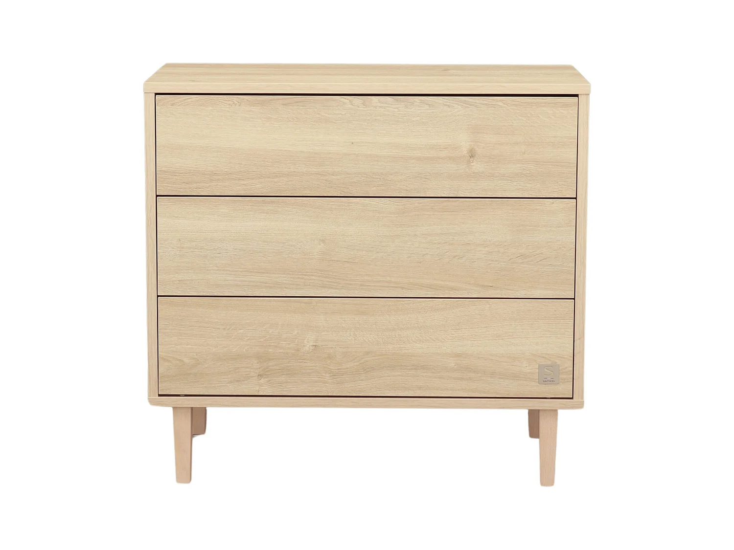 Arcón de 3 cajones con patas de madera