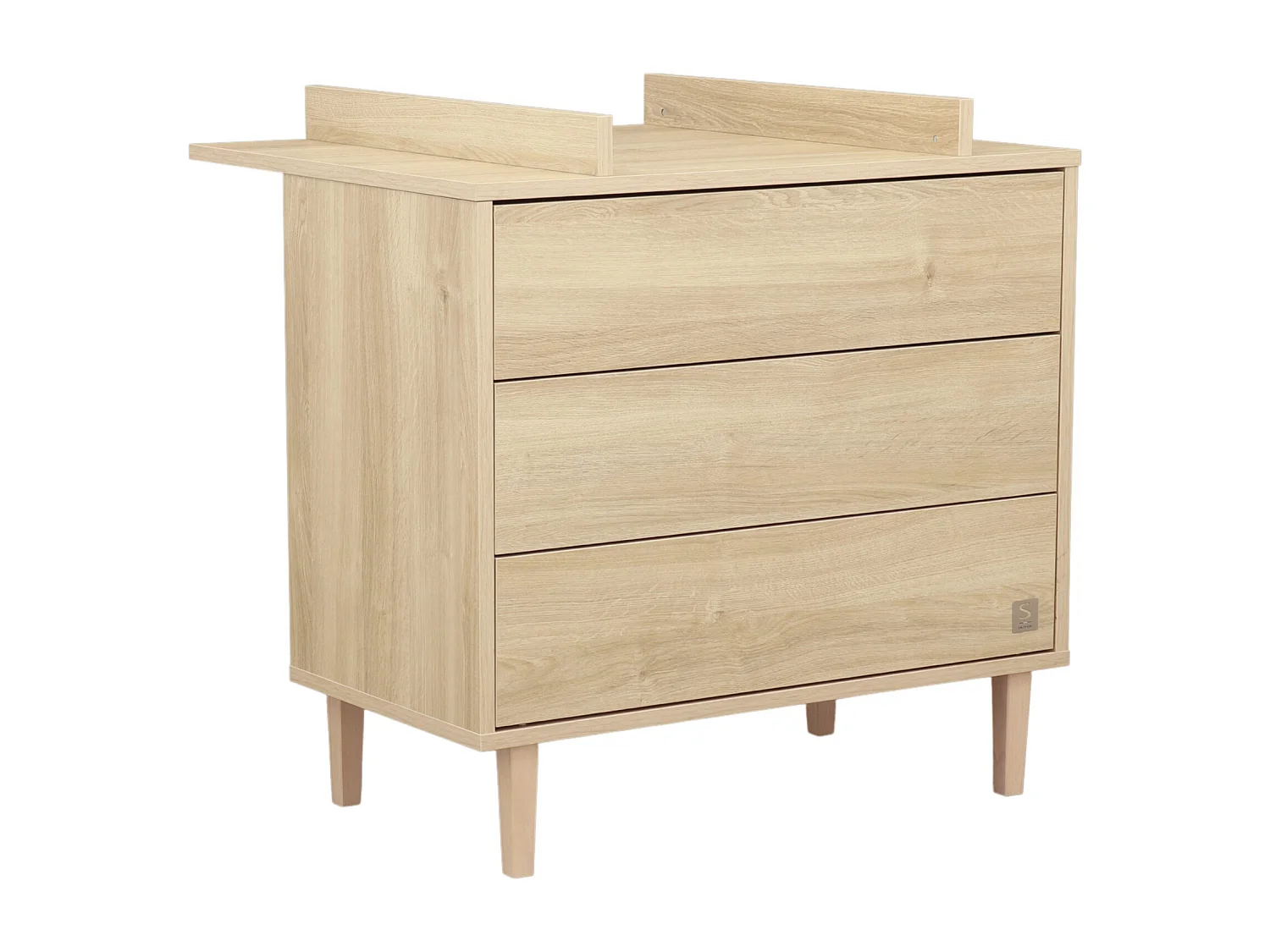 Arcón de 3 cajones con patas de madera