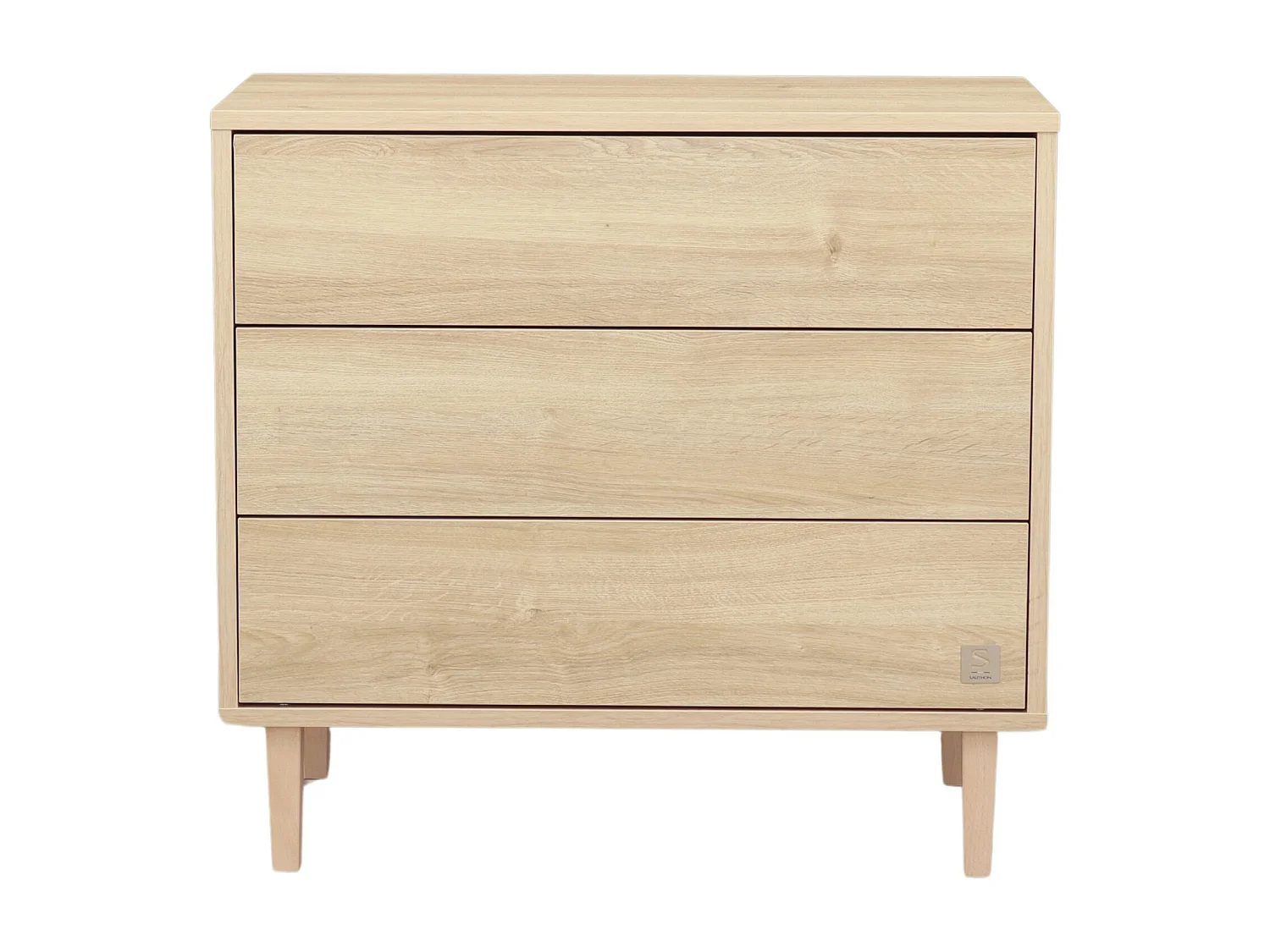 Arcón de 3 cajones con patas de madera