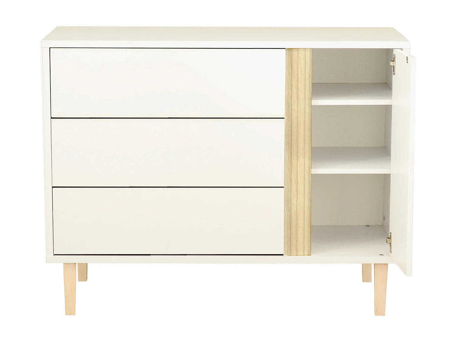 Commode 3 tiroirs et 1 porte pieds bois PALOMA - Sauthon