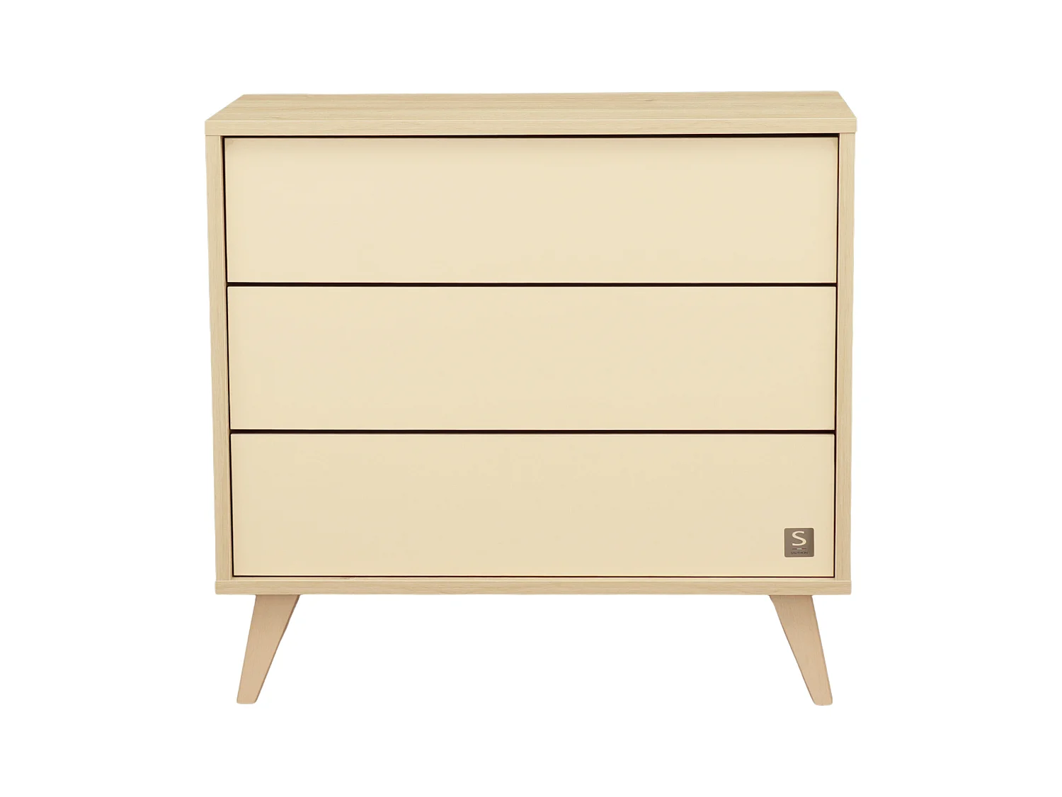 Commode 3 tiroirs sur pieds bois obliques MELINEE - Sauthon