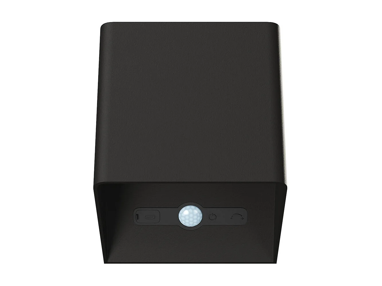 Beneito Faure Lek Sensor Bateria-zasilana lampa ścienna LED z czujnikiem ruchu - 6 W, 3000 K, ładowanie USB-C, IP54 - Czarna lampa ścienna sufitowa