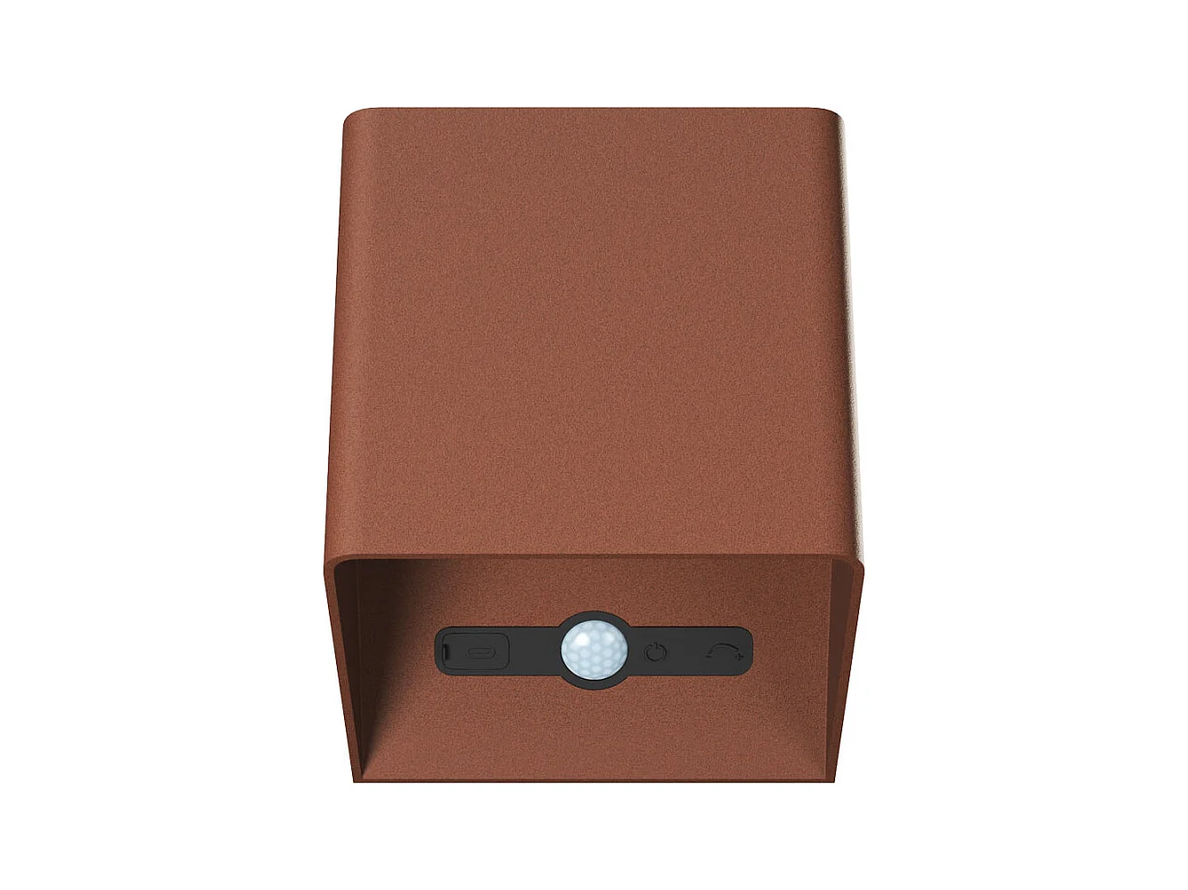 Applique LED sans fil Beneito Faure Lek Sensor 6W, détecteur mouvement, USB-C, IP54, plafonnier mural corten