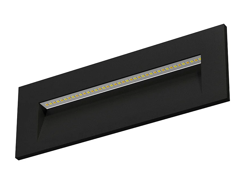 Spot LED mural encastrable Beneito Faure Tween 5W CCT, balisage intérieur/extérieur, style moderne noir