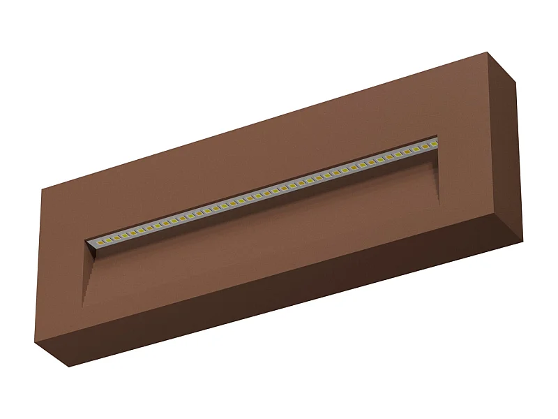 Foco LED Beneito Faure Tween para pared, luz de paso - 5 W, interruptor CCT, iluminación interior y exterior, pasillos o zonas de paso - Corten
