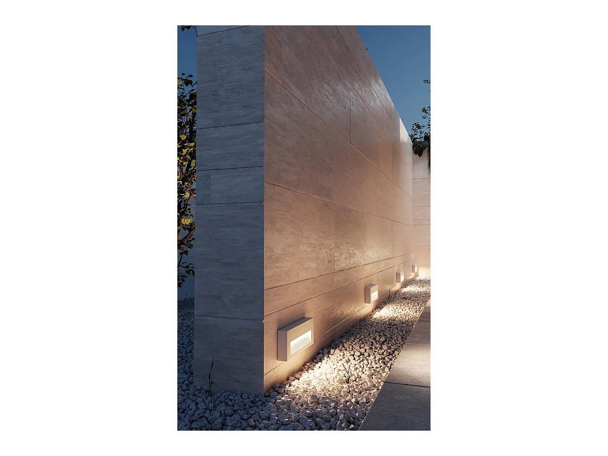 Beneito Faure LED Wand-Boden-Stufenstrahler Tween – 5 W, CCT-Schalter, Innen- und Außenbeleuchtung, Flure oder Durchgänge – Corten