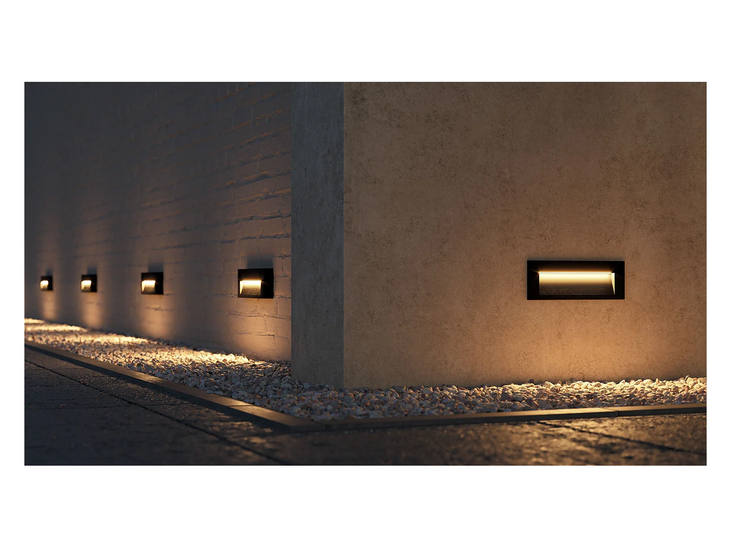 Beneito Faure LED-Wand-Stufenlichtstrahler Tween – 5 W, CCT-Schalter, Innen- und Außenbeleuchtung, Flure oder Durchgänge – Schwarz