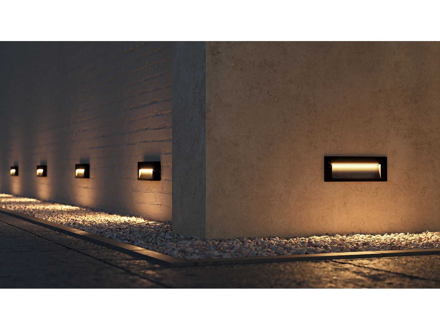 Spot LED mural Beneito Faure Tween 5W, CCT, éclairage intérieur/extérieur, pour zones de passage noir