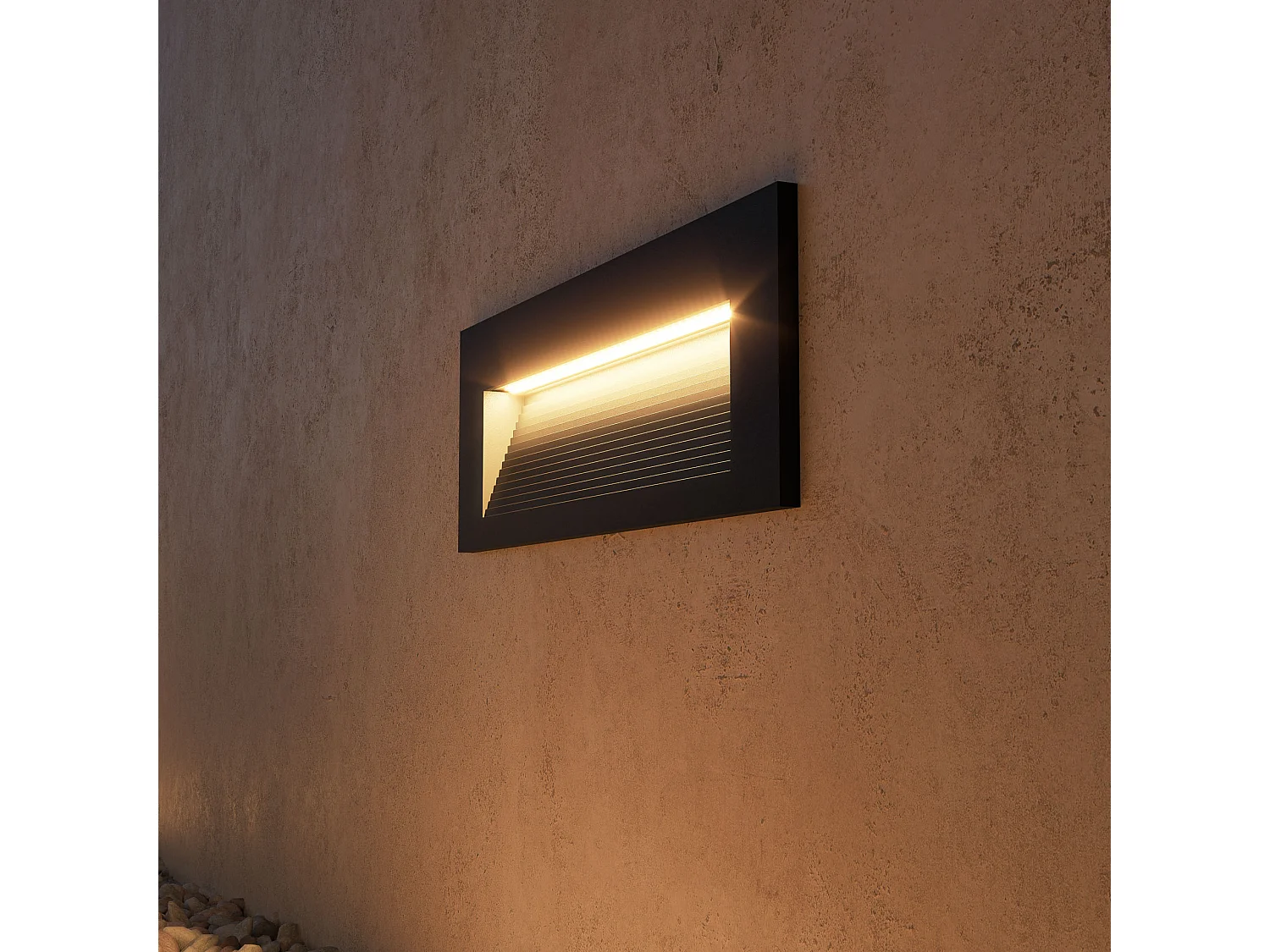 Spot LED mural Beneito Faure Tween 5W, CCT, éclairage intérieur/extérieur, pour zones de passage noir