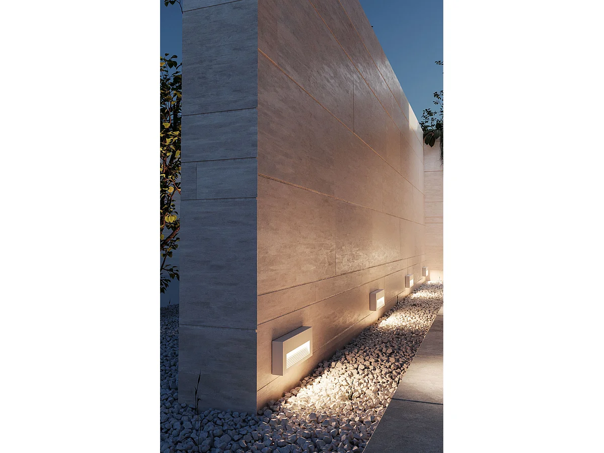 Spot LED mural Beneito Faure Tween 5W, CCT, éclairage intérieur/extérieur, pour zones de passage noir