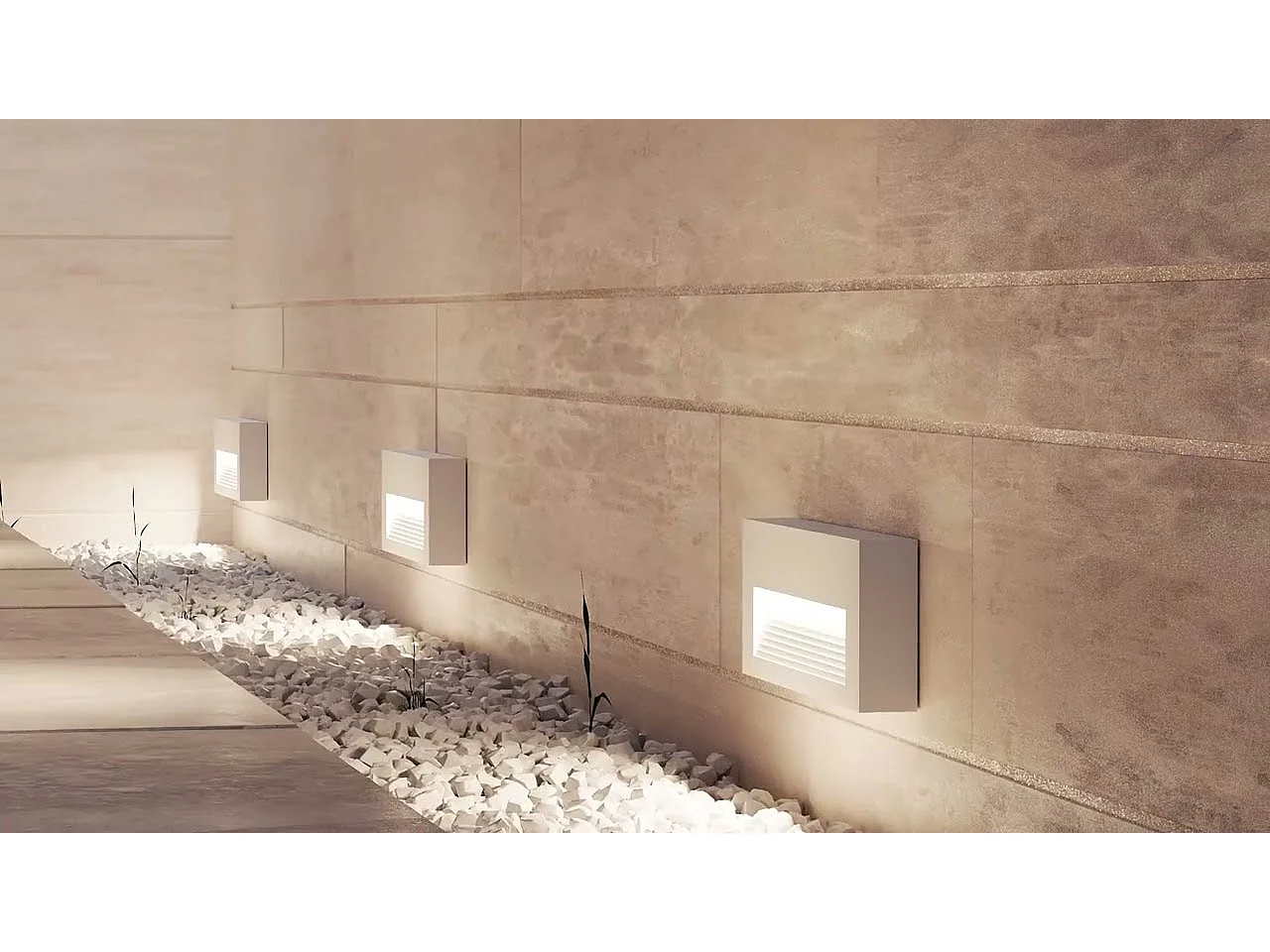 Applique LED encastrable Beneito Faure Tween 5W CCT, balisage intérieur/extérieur, idéale escaliers blanc