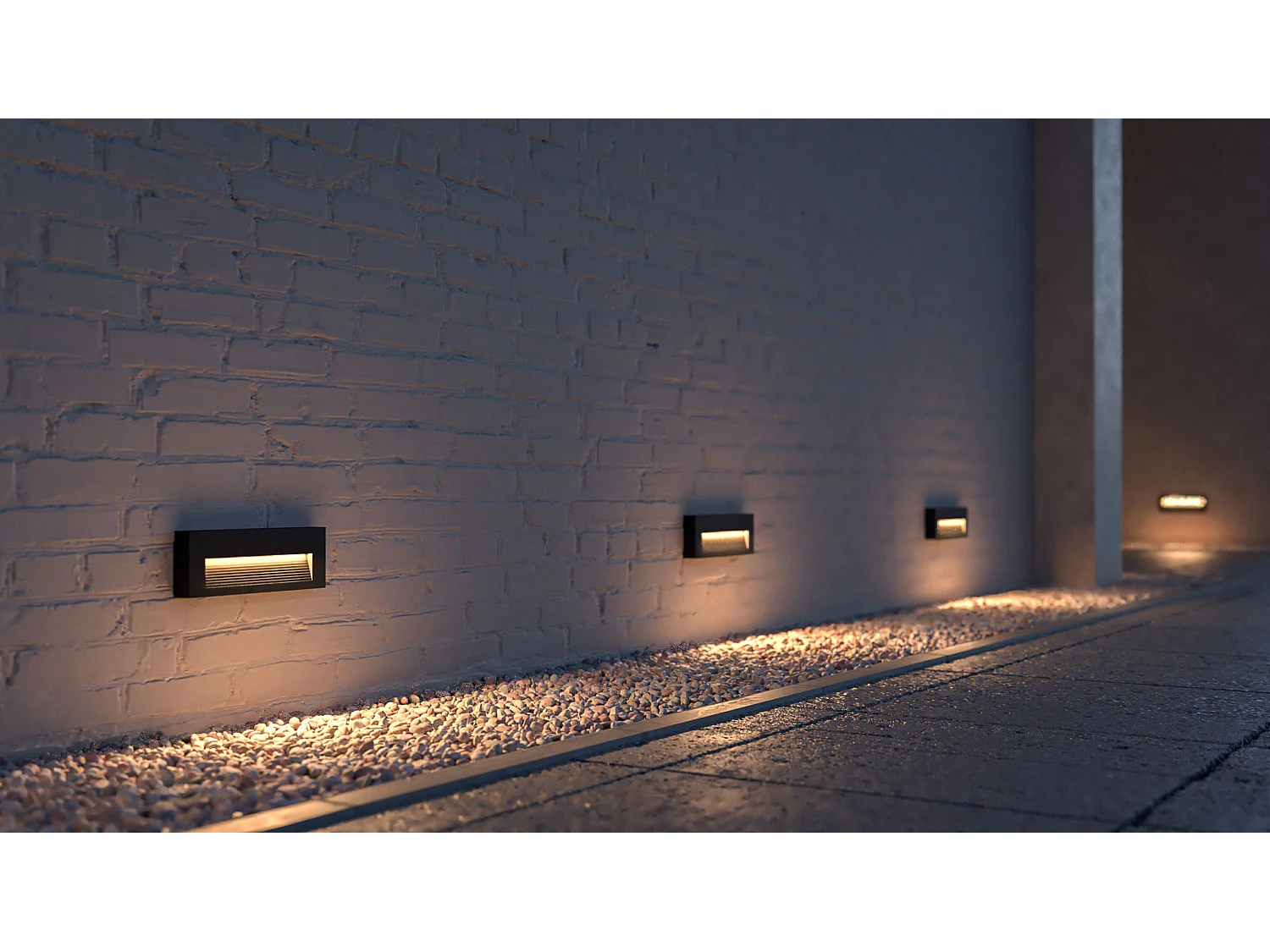 Applique LED encastrable Beneito Faure Tween 5W CCT, lumière réglable, design sobre, idéale pour marches corten