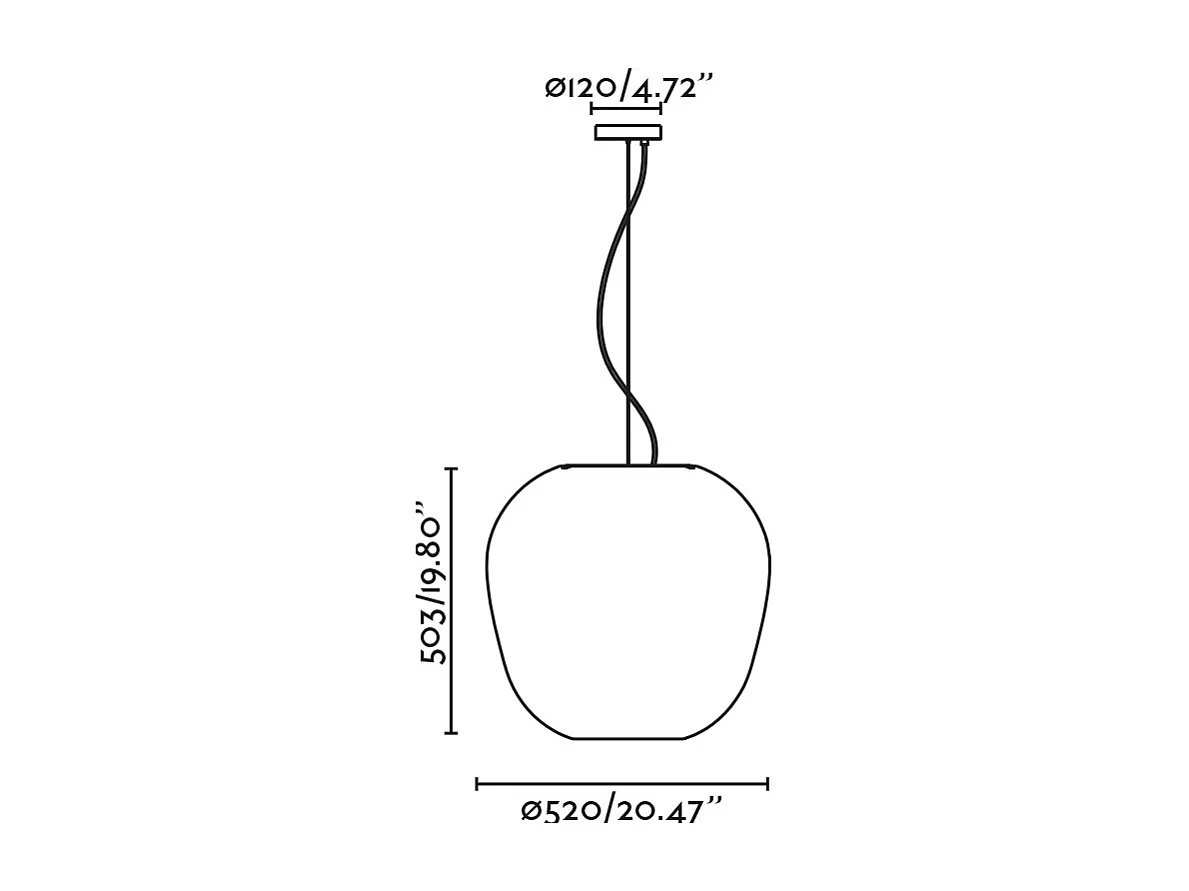 Lampe à suspension TIERRA 520