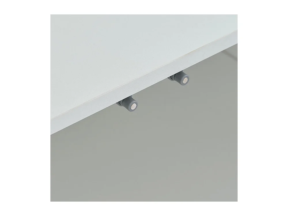 Buffet avec 3 portes brillante ouverte et fermée éclairage LED sur socle blanc