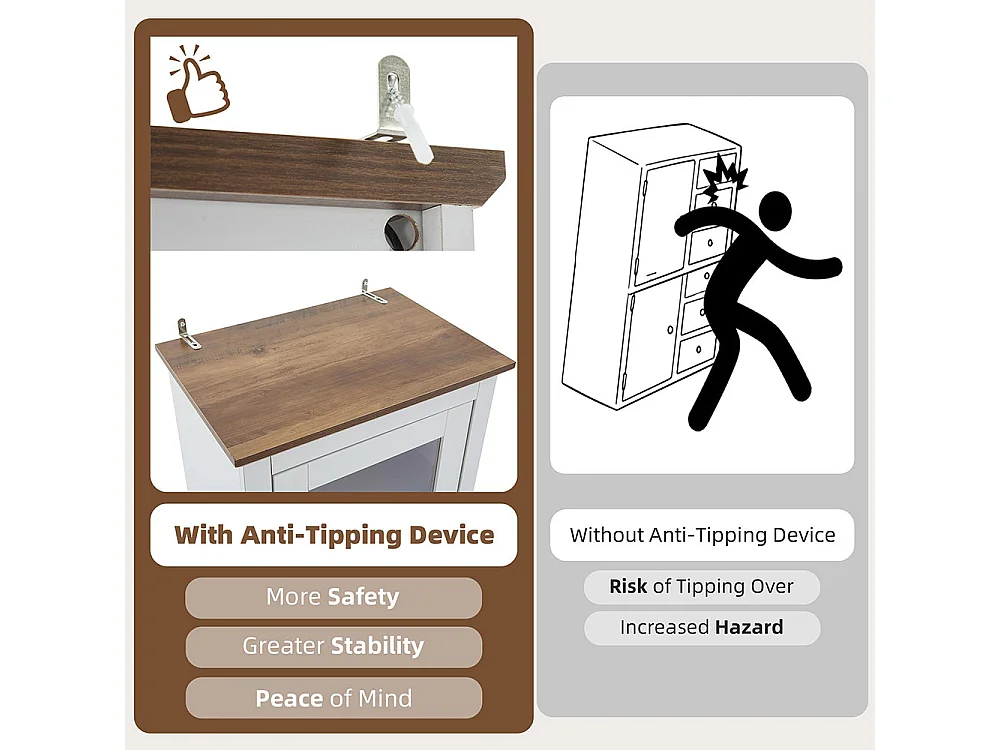 Vitrine LED avec port et tiroir USB télécommande 16 couleurs sur pied avec décor bois armoire de présentation à 5 compartiments MDF blanc