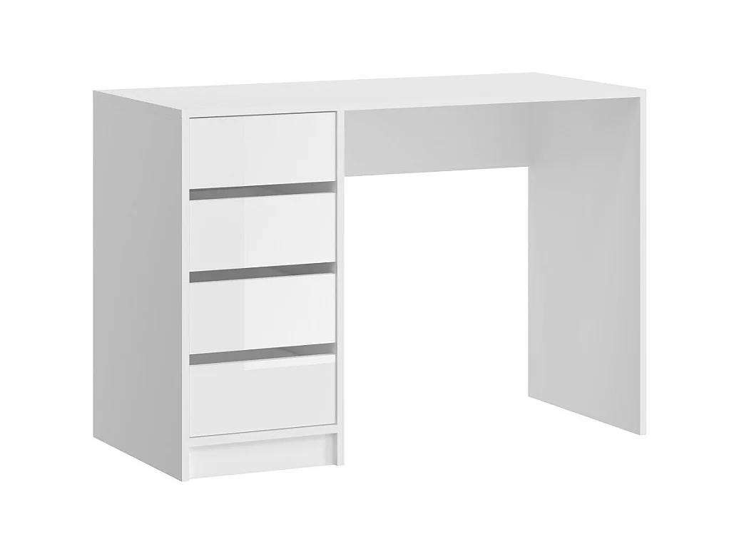 Coiffeuse ESTRELLA blanca sin espejo – 110 cm, 4 cajones, estilo clásico