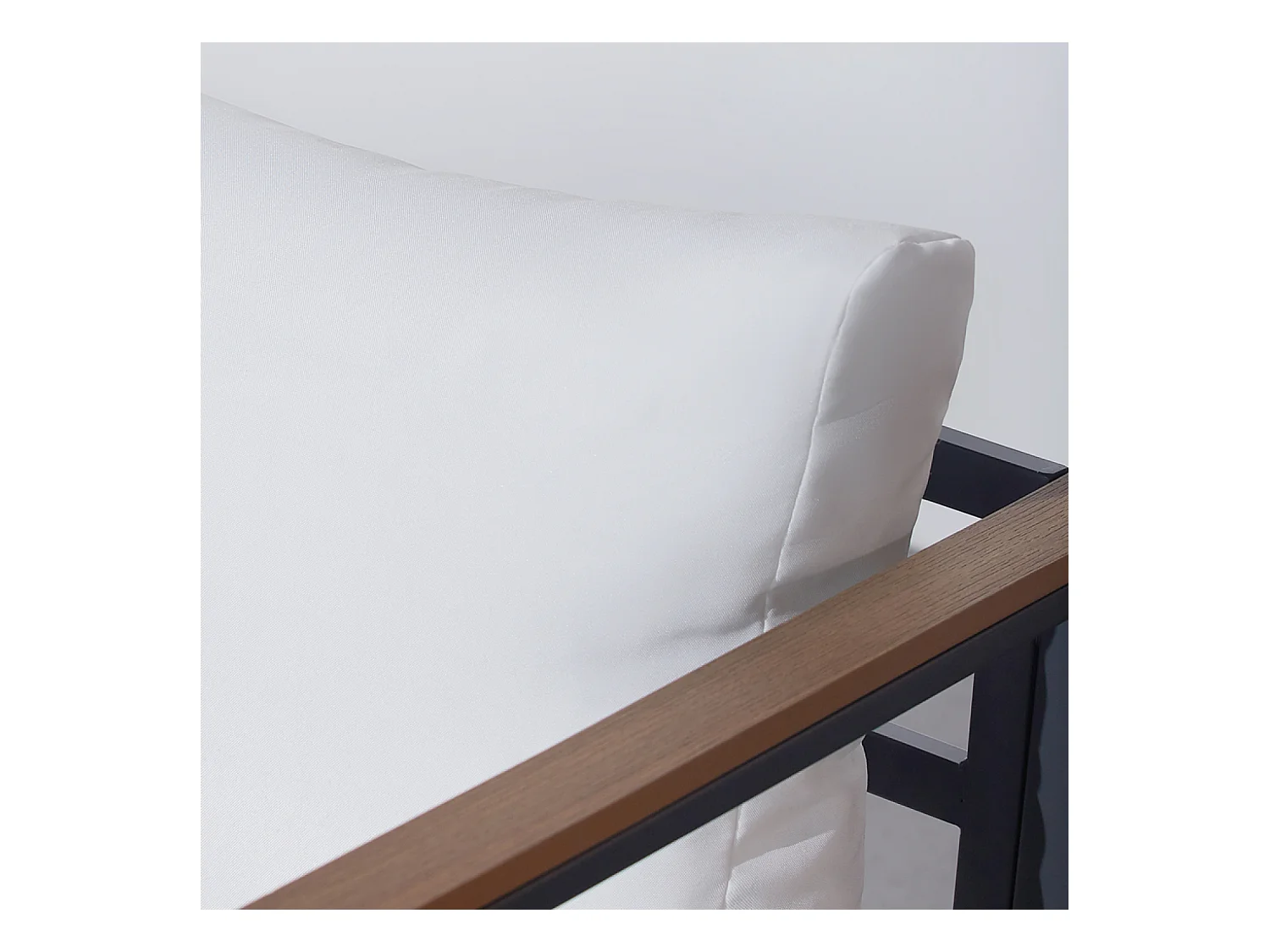 Conjunto de muebles de jardín panorámico de resina tejida en blanco y negro, 8 plazas VIGO