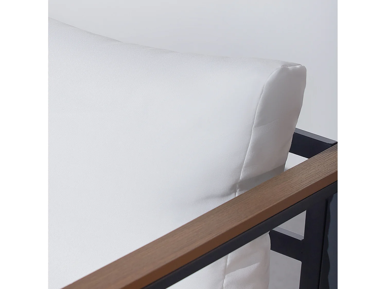 salon de jardin panoramique 8 places en résine tressée noir et blanc VIGO