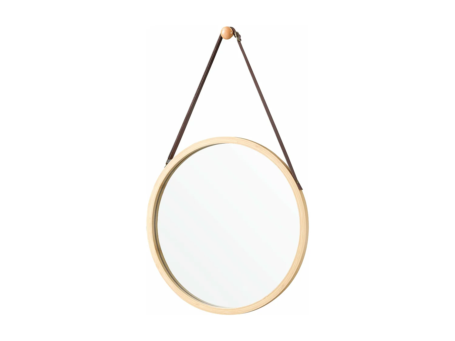 Specchio da parete con cornice in bambù 35 cm 03_0007893