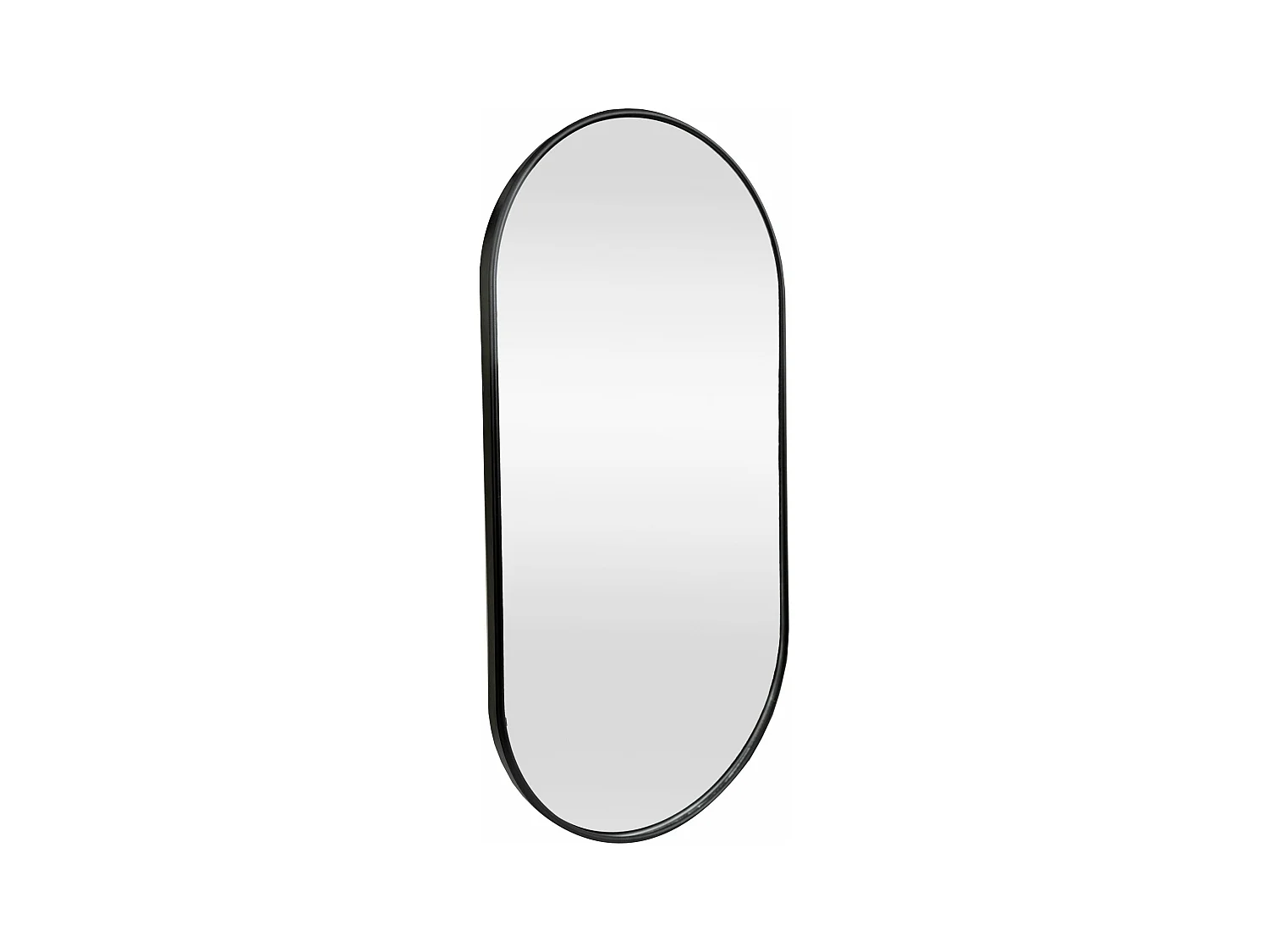 Espejo de pared ovalado 40 x 80 cm negro mate 03_0007957