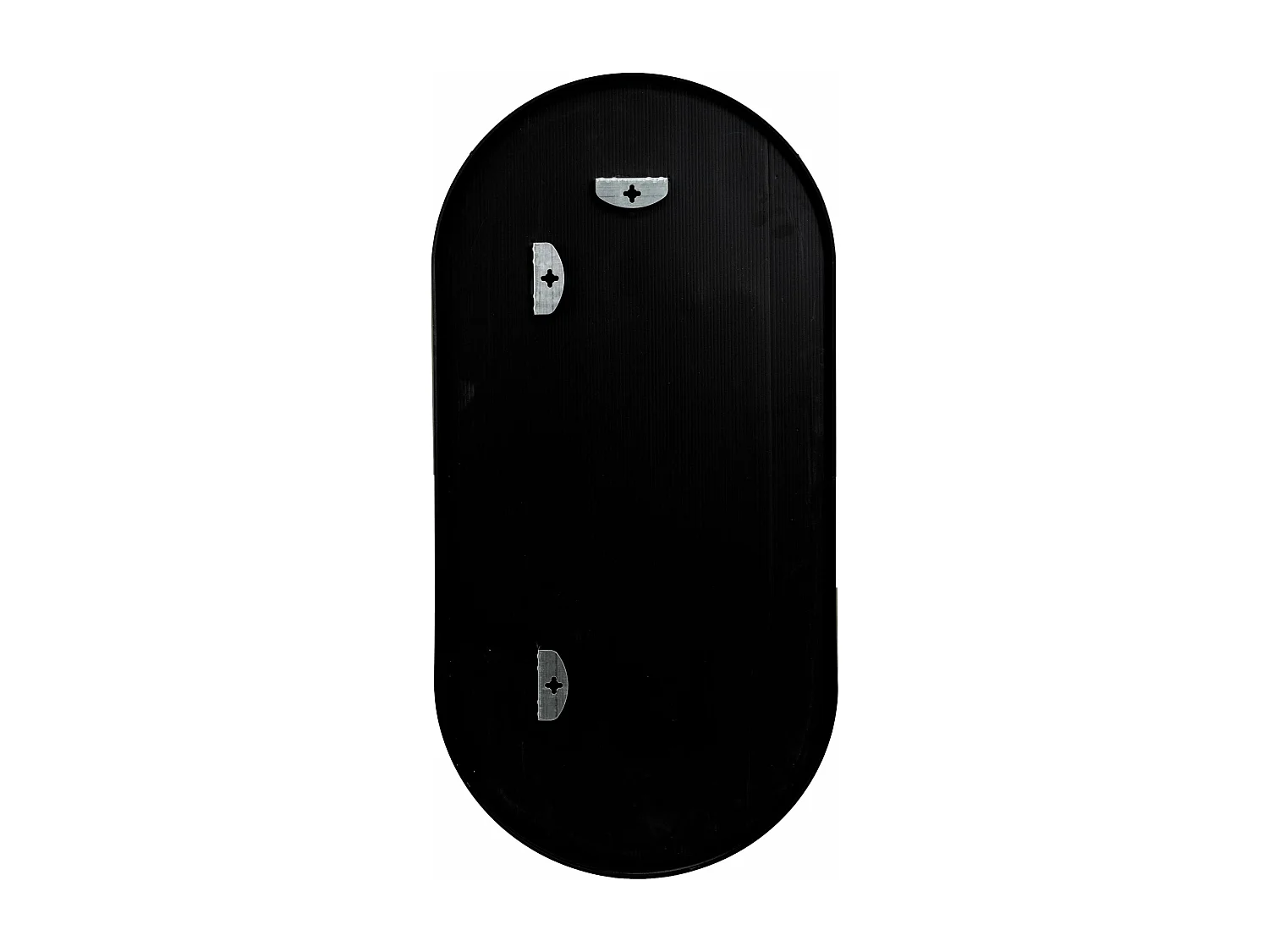 Espejo de pared ovalado 40 x 80 cm negro mate 03_0007957