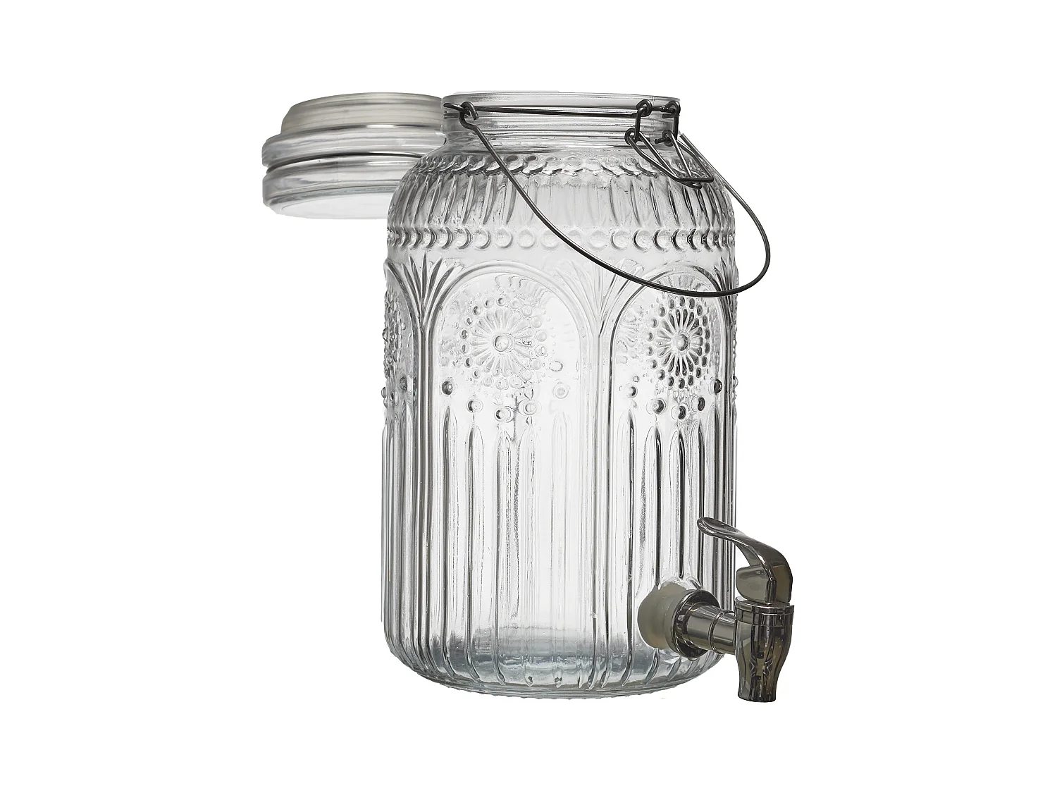 Fontaine En Verre Decore 4l Transparent